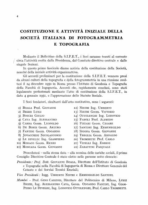 Copertina articolo #5 Bollettino SIFET ANNO: 1951 n.1